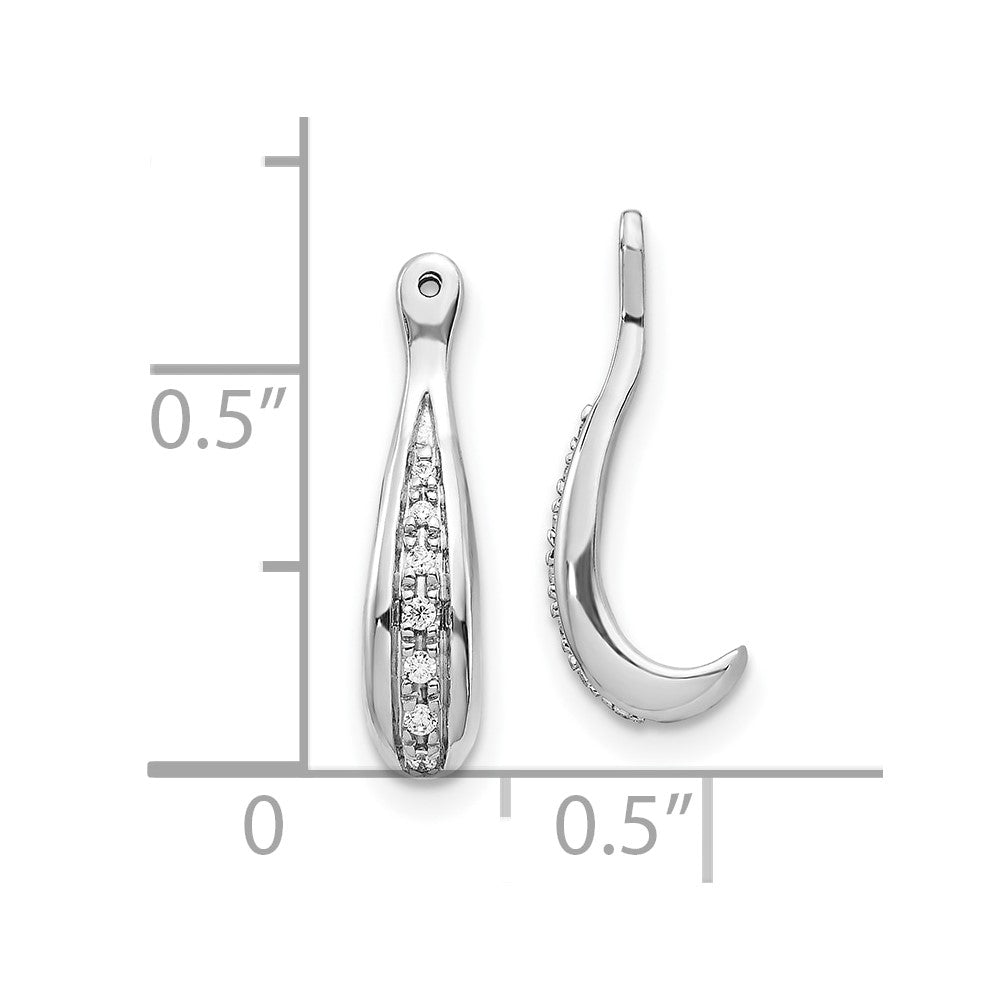 10K White Gold Diamond Earring Jackets