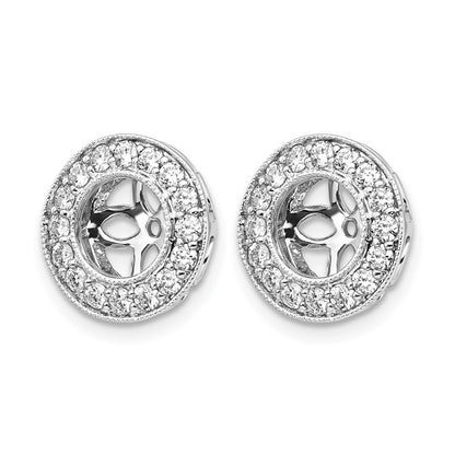 14K White Gold True Origin 1/2 Carat Lab Grown Diamond Vs D E F For 5.5 6mm Studs Earring Jackets