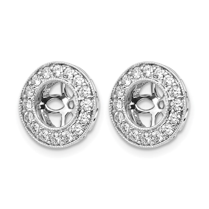 14K White Gold True Origin 1/2 Carat Lab Grown Diamond Vs D E F For 5.5 6mm Studs Earring Jackets
