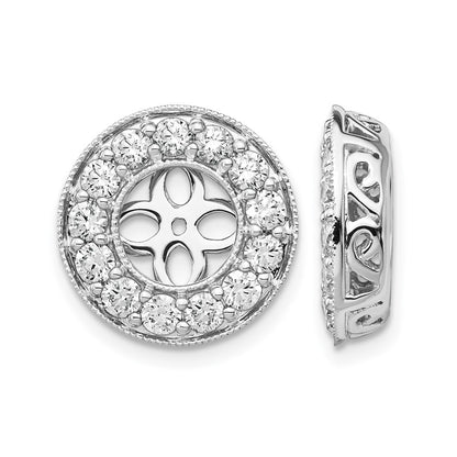 14K White Gold True Origin 1 1/4Carat Lab Grown Diamond Vs D E F For 6 6.5 mm Studs Earring Jackets