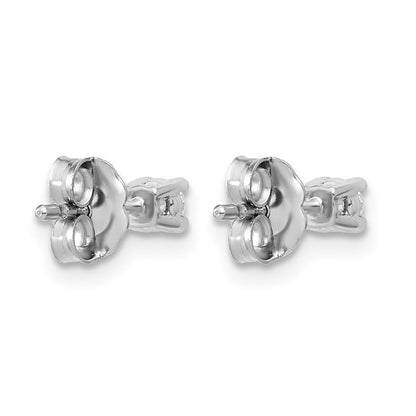 14k White Gold 1/6 ctw Lab Grown Diamond VS/SI+ G+ Round 4 Prong Heavy Wt. Stud Earrings