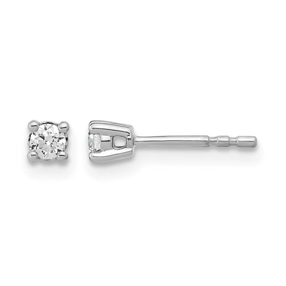14k White Gold 1/6 ctw Lab Grown Diamond VS/SI+ G+ Round 4 Prong Heavy Wt. Stud Earrings