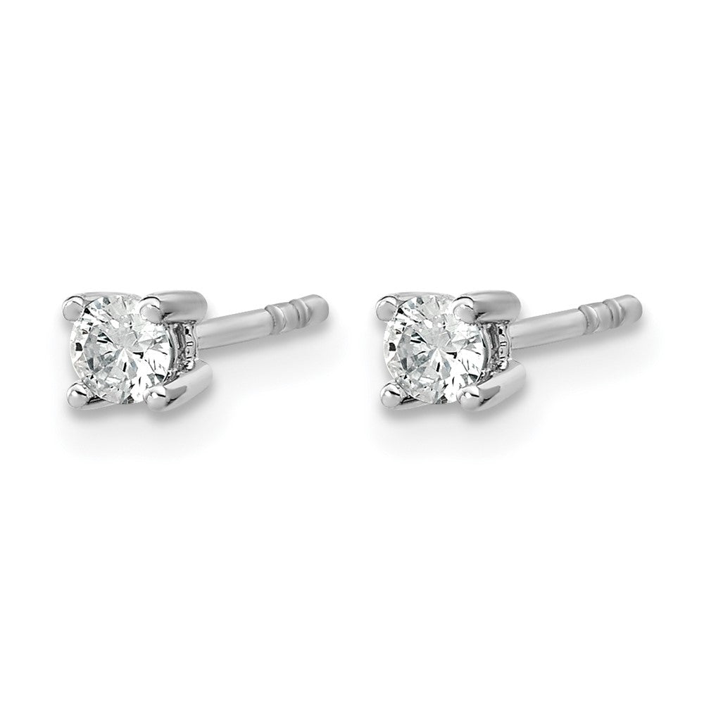 10K White Gold Round 4-Prong .20Ct. Diamond Stud Earrings