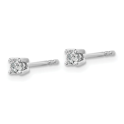 10K White Gold Round 4-Prong .20Ct. Diamond Stud Earrings