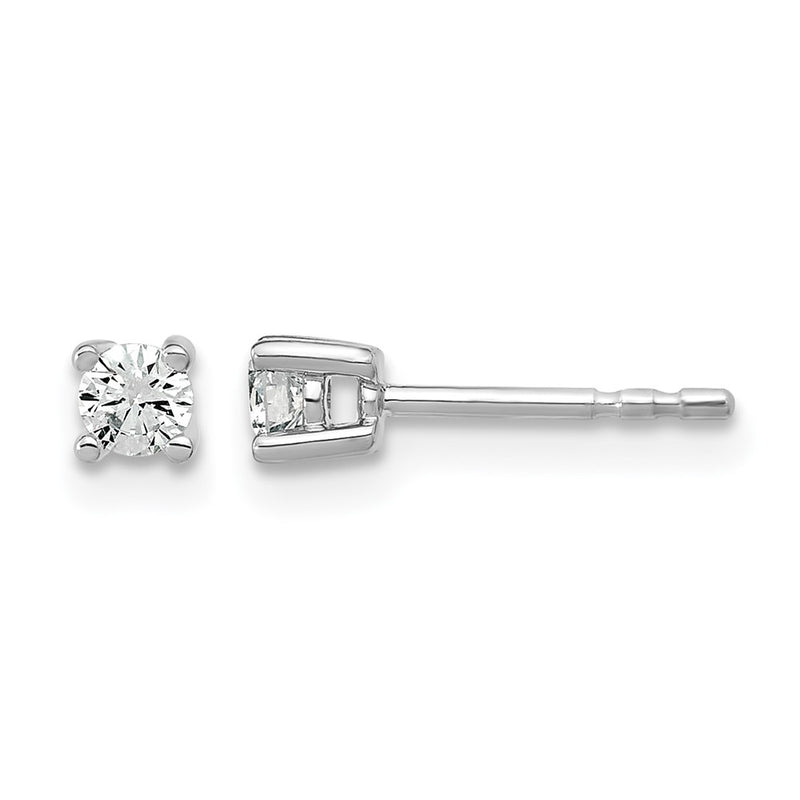14k White Gold 1/5 ctw Certified Lab Grown Diamond VS/SI+ G+ Round 4 Prong Heavy Wt. Stud Earrings
