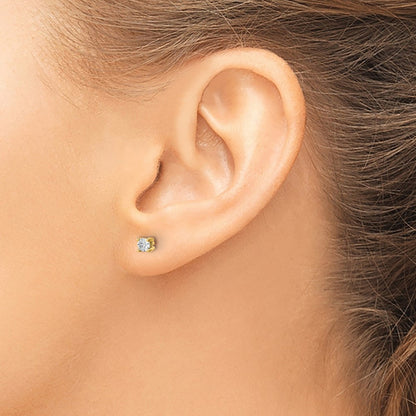 14k Yellow Gold 1/5 Ct. Certified Lab Grown Diamond VS/SI+ G+ Round Four Prong Stud Post Earrings