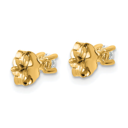 10K Yellow Gold Round 4-Prong .20Ct. Diamond Stud Earrings