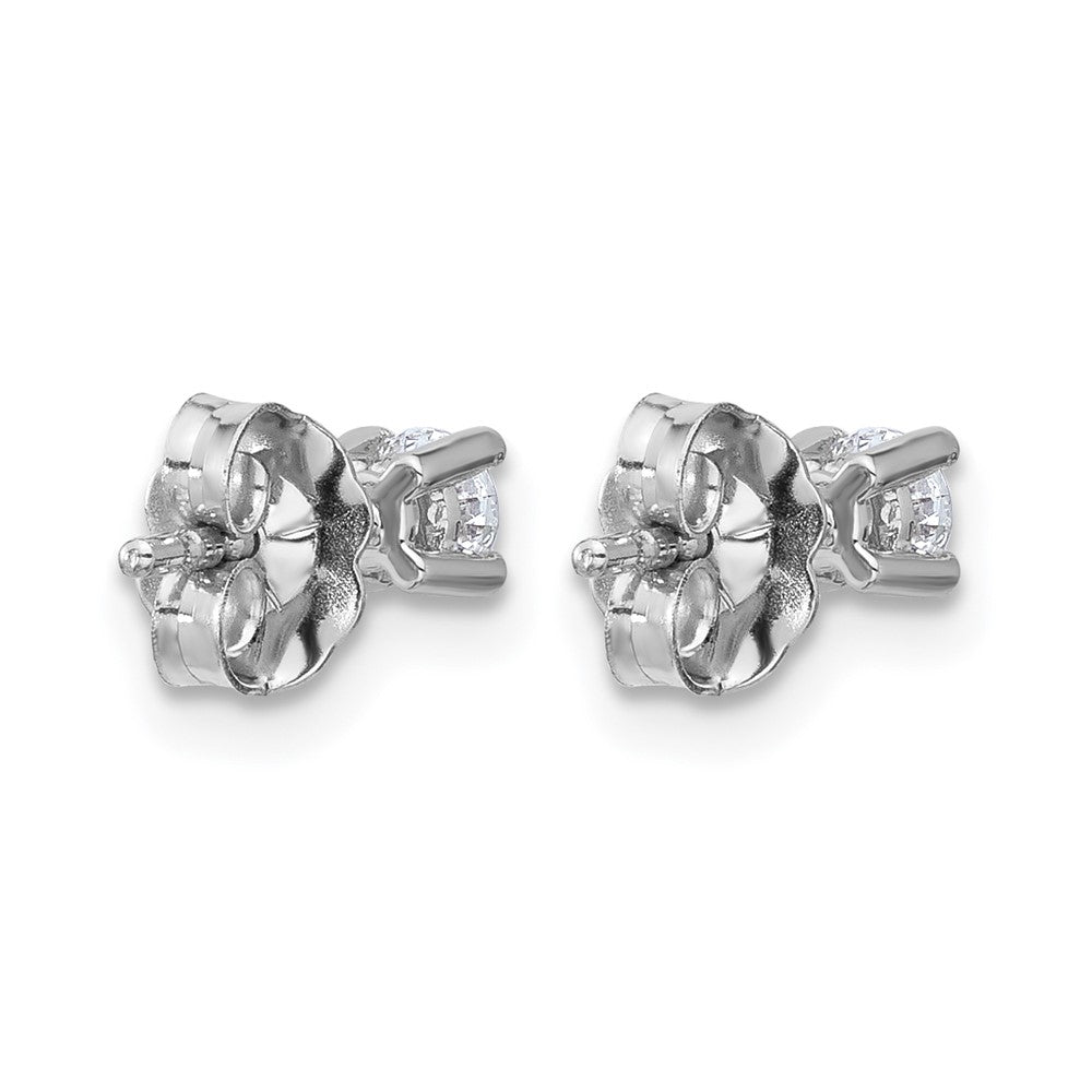 10K White Gold Round 4-Prong .25Ct. Diamond Stud Earrings