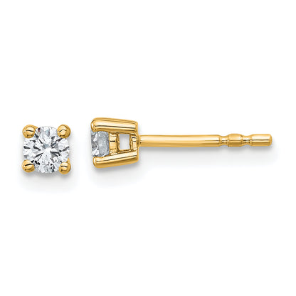 10K Yellow Gold Round 4-Prong .25Ct. Diamond Stud Earrings