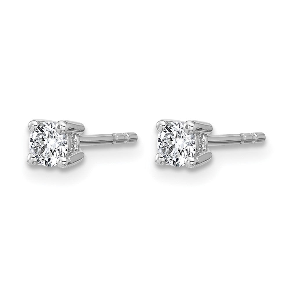 10K White Gold Round 4-Prong .33Ct. Diamond Stud Earrings