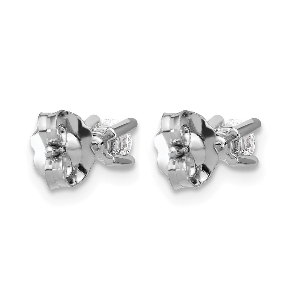 10K White Gold Round 4-Prong .33Ct. Diamond Stud Earrings