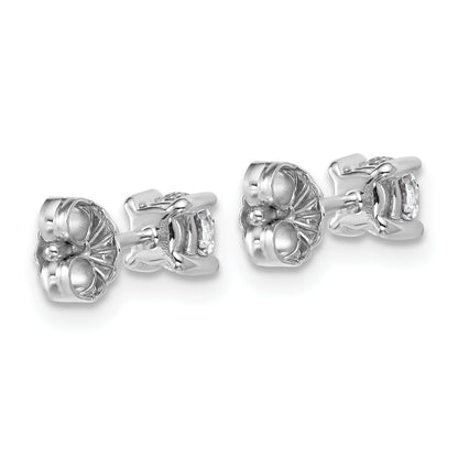 10K White Gold Round 4-Prong .50Ct. Diamond Stud Earrings