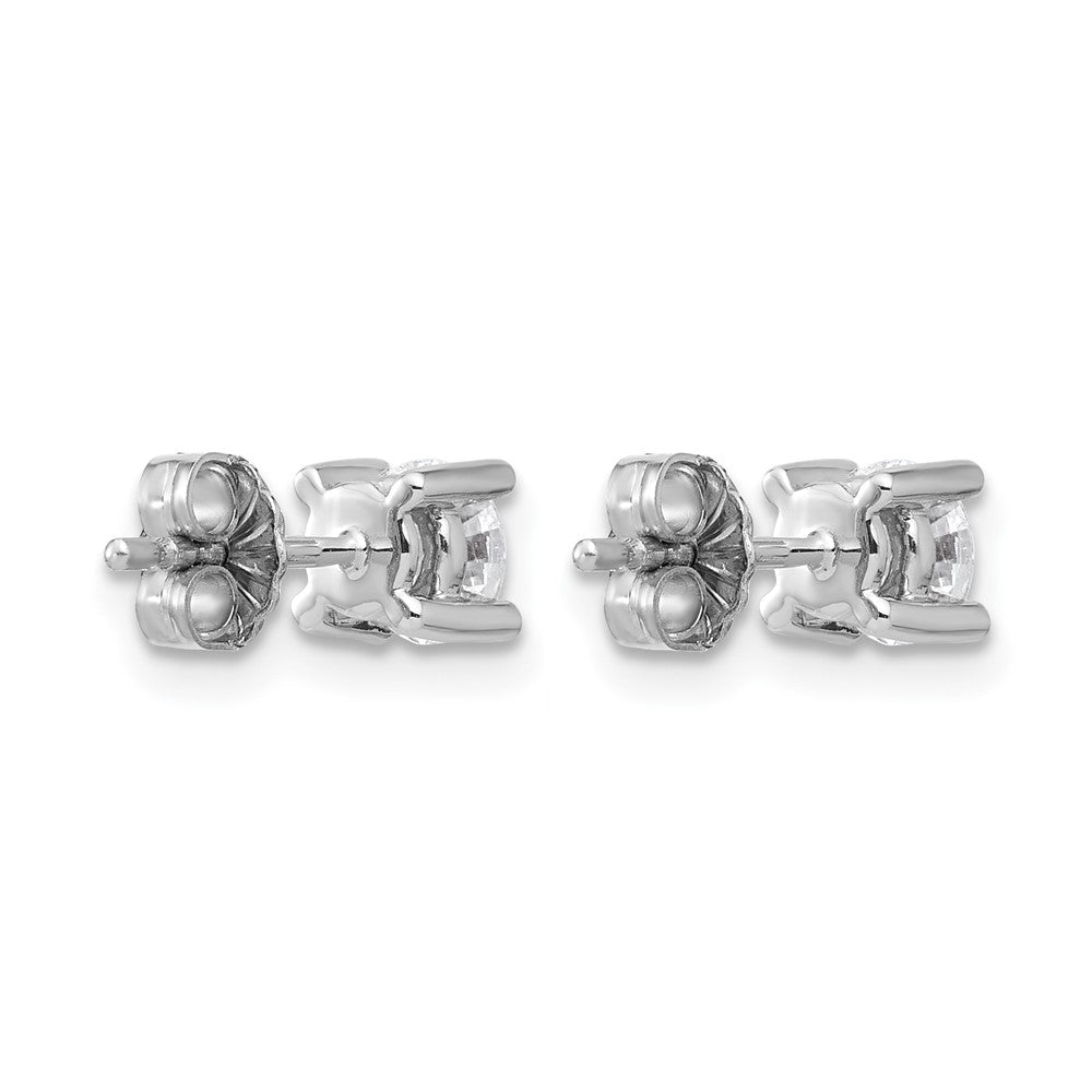 14k White Gold 3/4 ctw Lab Grown Diamond VS/SI+ G+ Round 4 Prong Heavy Wt. Stud Earrings