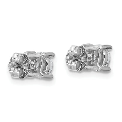 14k White Gold 1 ctw Lab Grown Diamond VS/SI+ G+ Round 4 Prong Heavy Wt. Stud Earrings