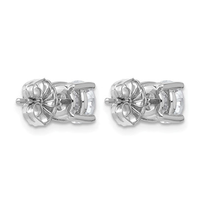 14k White Gold 2 Ct. Certified Lab Grown Diamond VS+ F+ Round Four Prong Stud Post Earrings