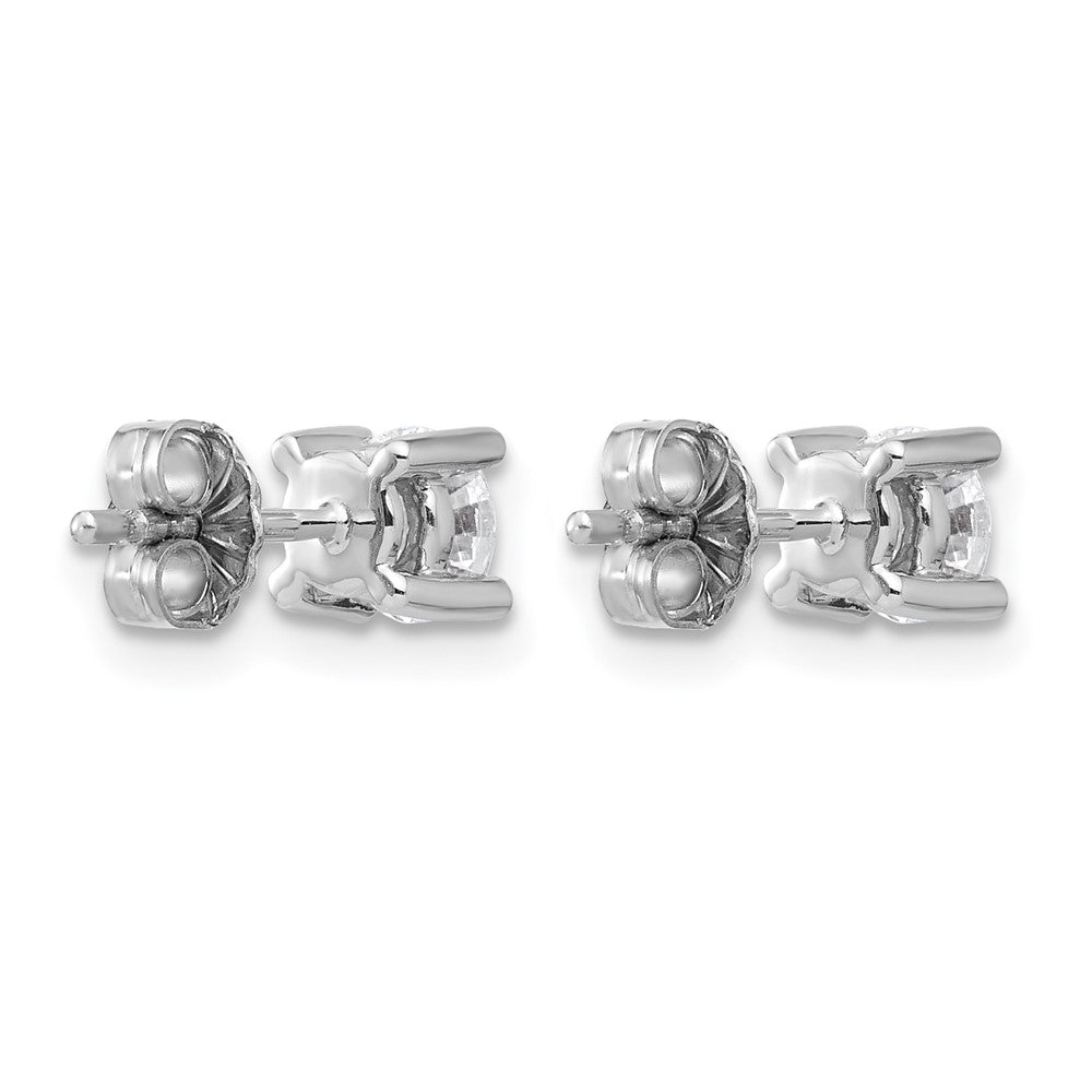 14K White Gold 3/4 Ctw Lab Grown Diamond Vs+ F+ Round 4 Prong Heavy Wt. Stud Earrings