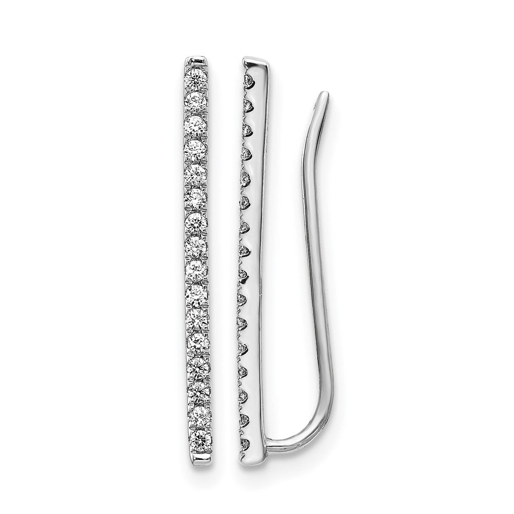 14k White Gold Real Diamond Fancy Earrings