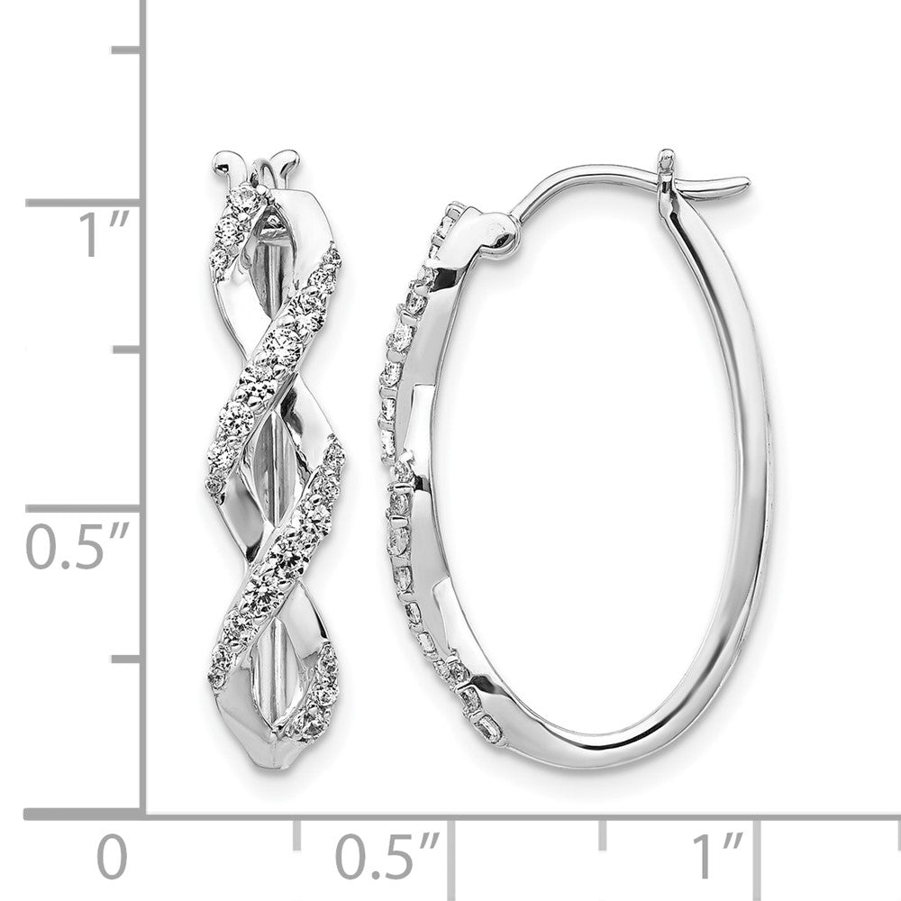 14k White Gold Real Diamond Fancy Earrings