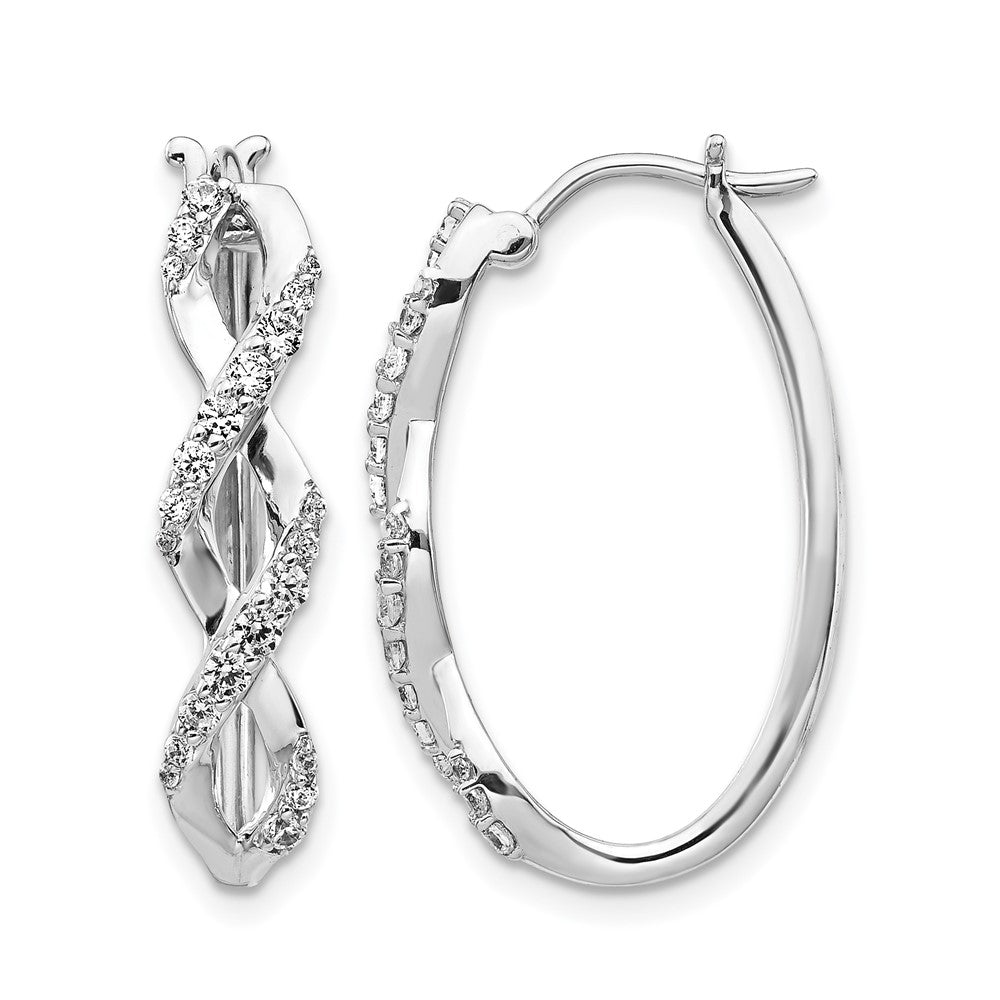 14k White Gold Real Diamond Fancy Earrings