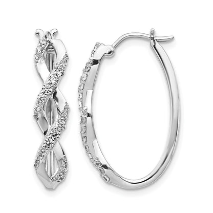 14k White Gold Real Diamond Fancy Earrings