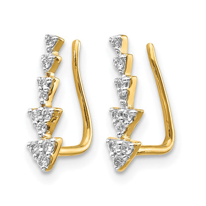 14k Yellow Gold 1/8 Ct. Lab Grown Diamond VS/SI+ G+ Ear Climber