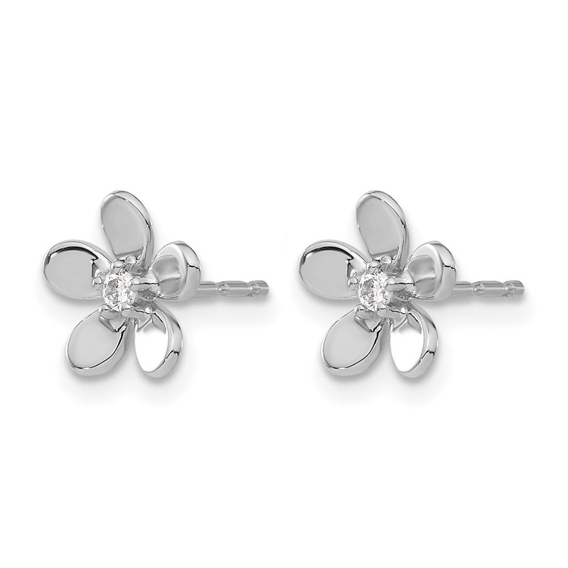 14k White Gold Real Diamond Earrings