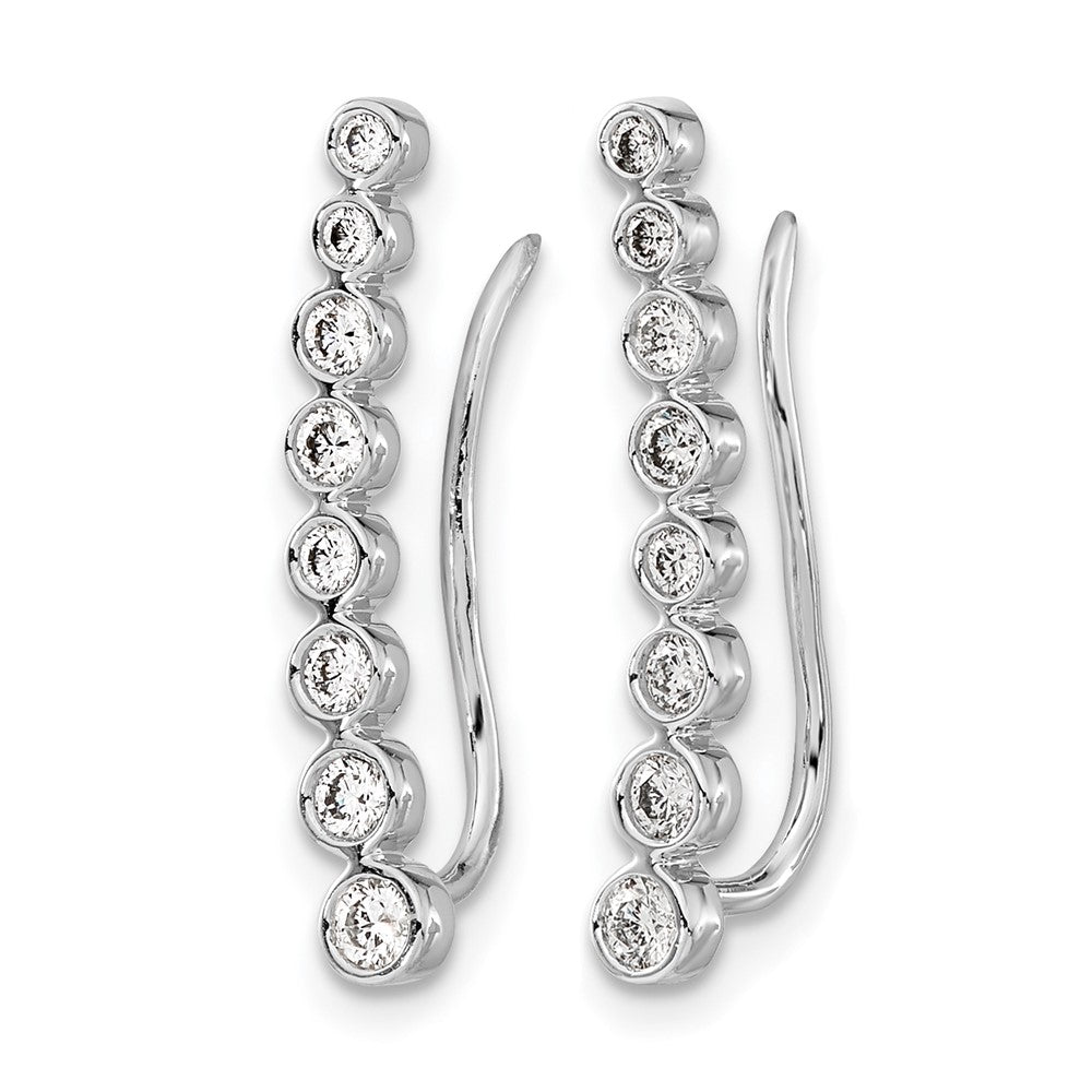 14k White Gold 3/8 Ct. Lab Grown Diamond VS/SI+ G+ Complete Ear Climber