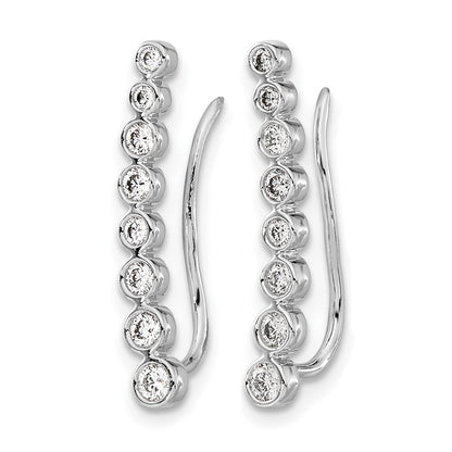 14k White Gold 3/8 Ct. Lab Grown Diamond VS/SI+ G+ Complete Ear Climber