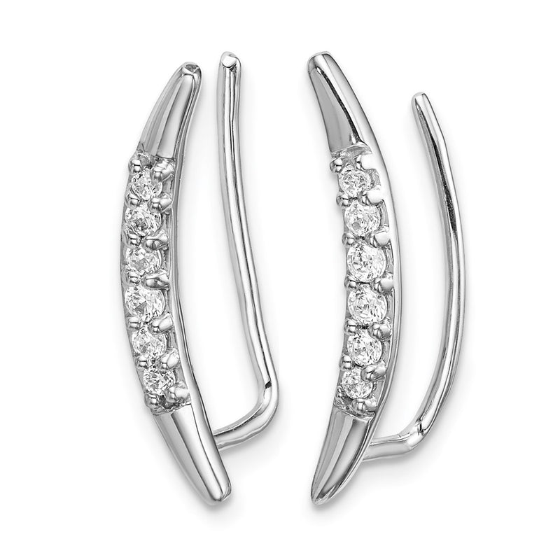 14k White Gold 1/5 Ct. Lab Grown Diamond VS/SI+ G+ Ear Climber
