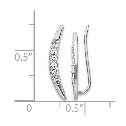 14k White Gold 1/5 Ct. Lab Grown Diamond VS/SI+ G+ Ear Climber