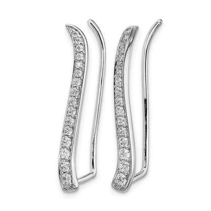 14k White Gold 1/2 Ct. Lab Grown Diamond VS/SI+ G+ Ear Climber