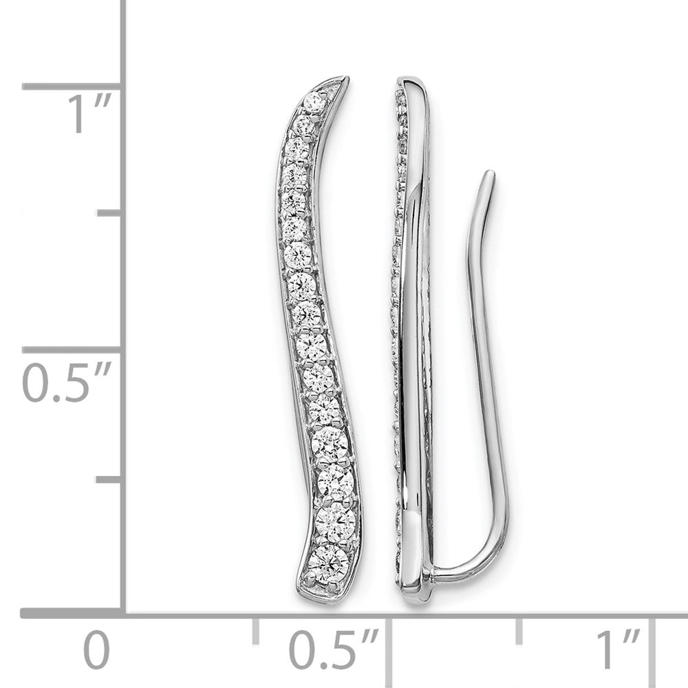 14k White Gold 1/2 Ct. Lab Grown Diamond VS/SI+ G+ Ear Climber