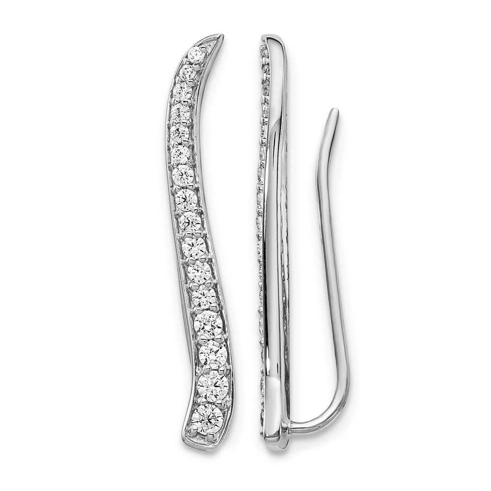 14k White Gold 1/2 Ct. Lab Grown Diamond VS/SI+ G+ Ear Climber