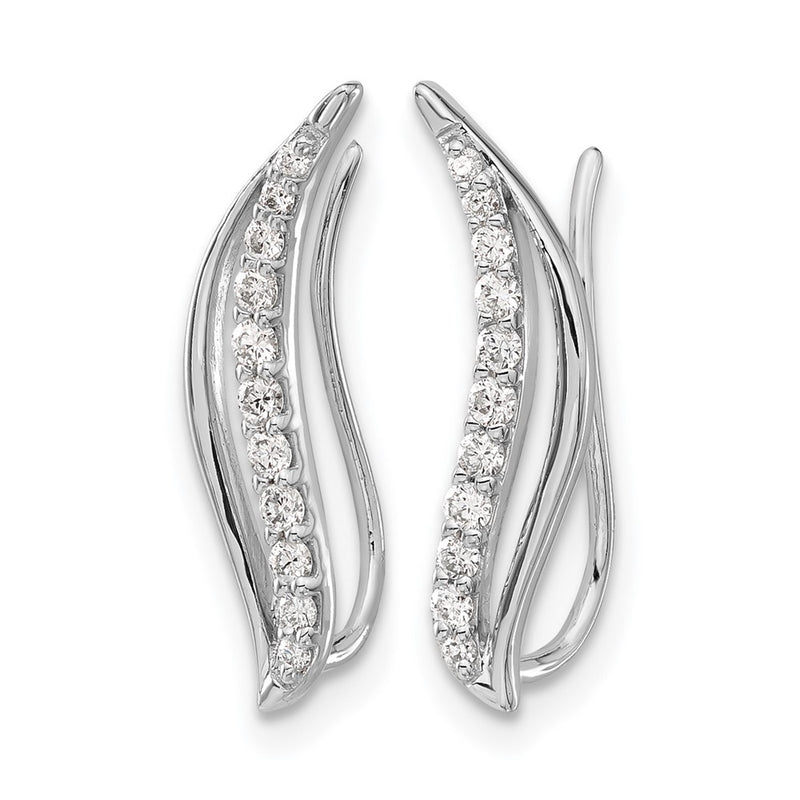 14k White Gold 1/4 Ct. Lab Grown Diamond VS/SI+ G+ Ear Climber