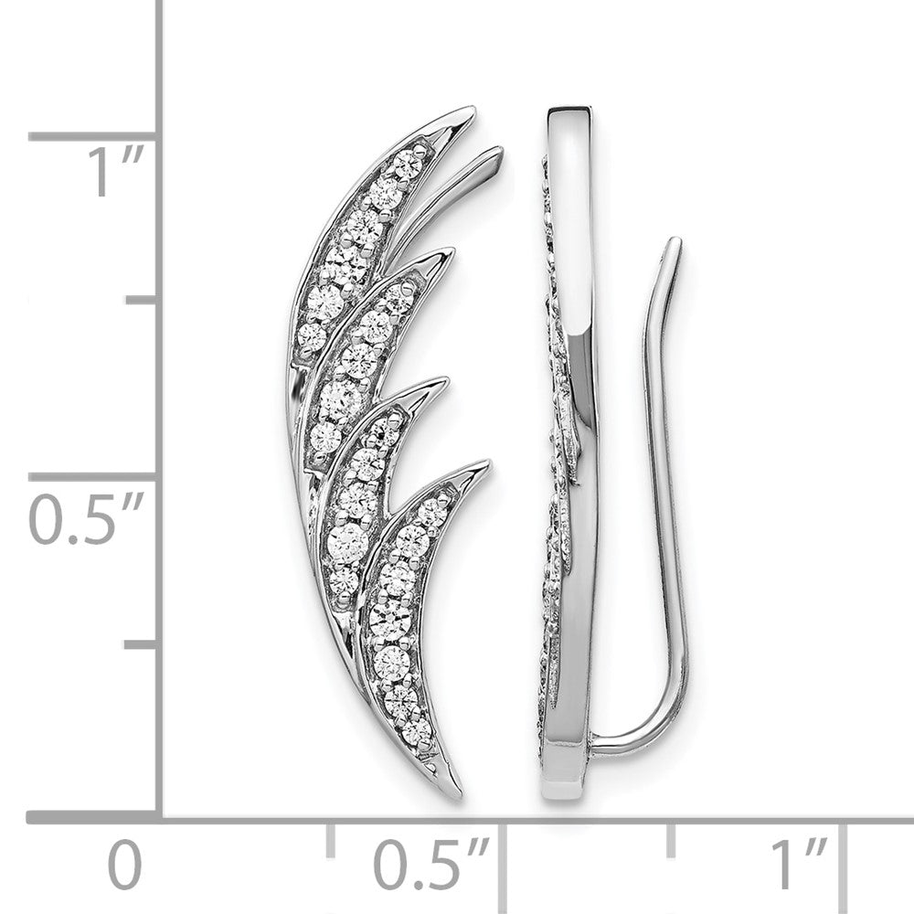 14k White Gold 1/2 Ct. Lab Grown Diamond VS/SI+ G+ Ear Climber