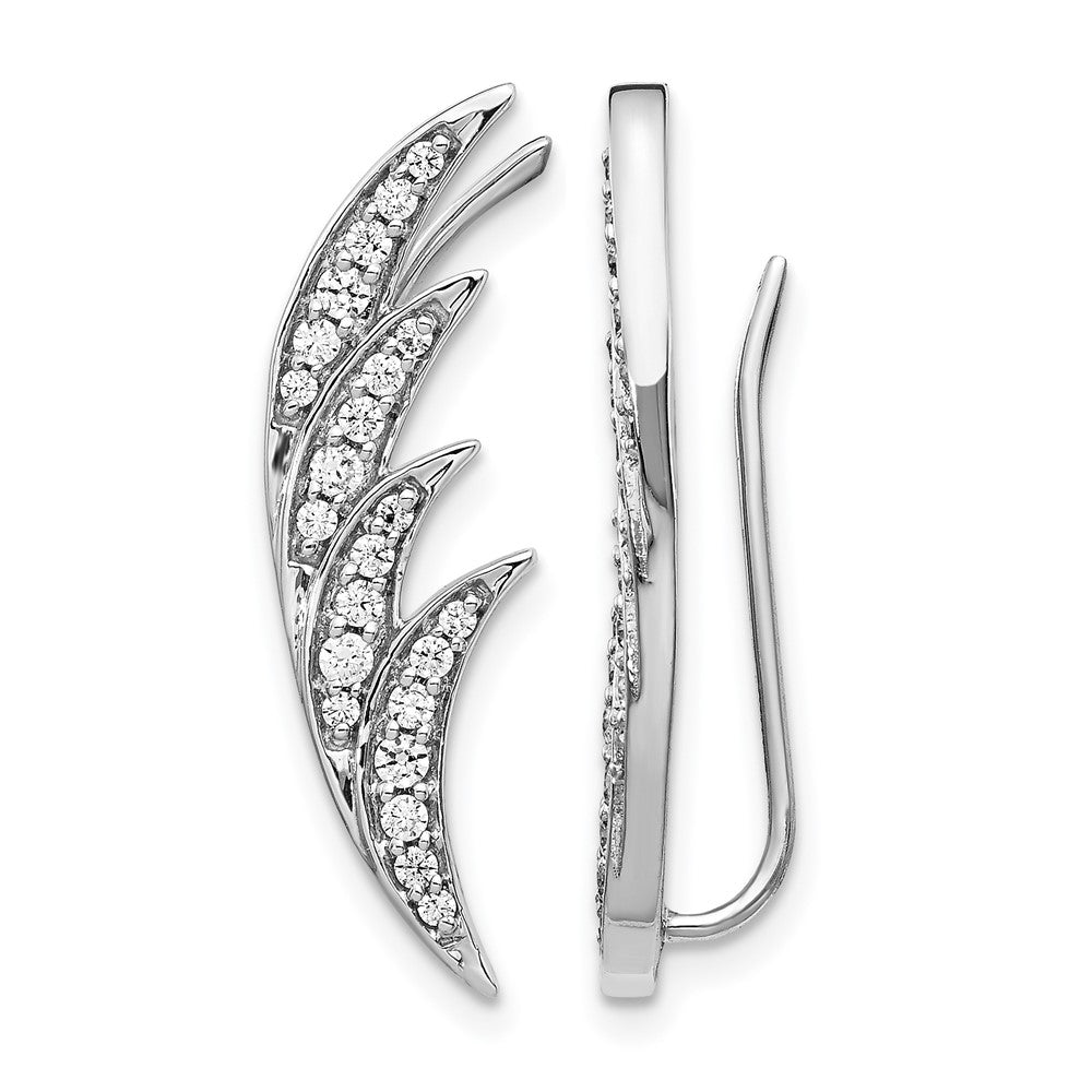 14k White Gold 1/2 Ct. Lab Grown Diamond VS/SI+ G+ Ear Climber