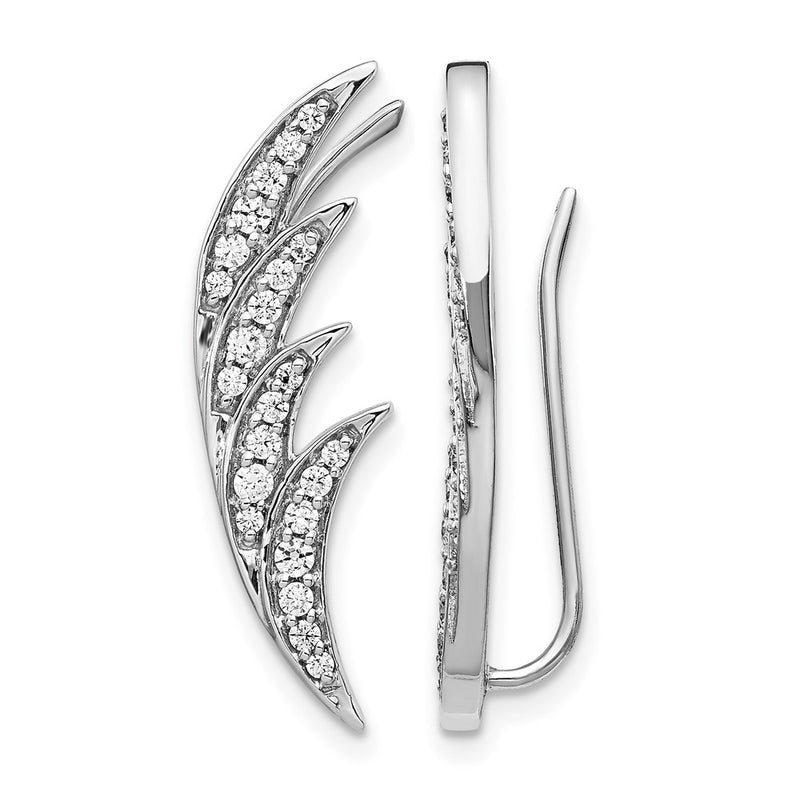 14k White Gold 1/2 Ct. Lab Grown Diamond VS/SI+ G+ Ear Climber