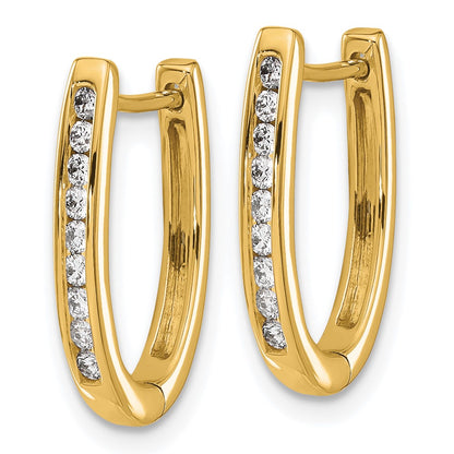 14k Yellow Gold 1/4 Ct. Lab Grown Diamond VS/SI+ G+ Complete Hinged Hoop Earrings