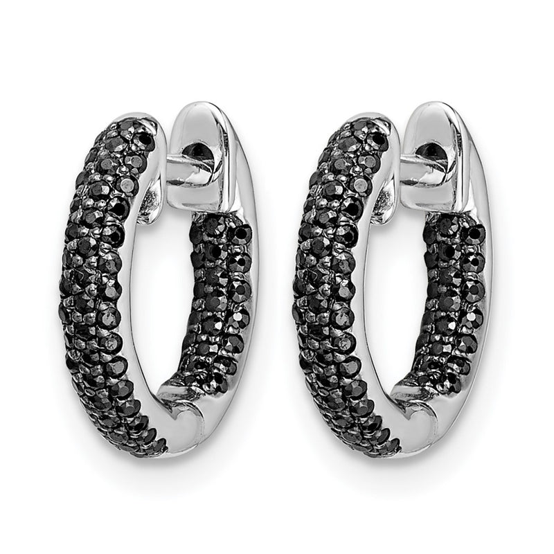 14k White Gold 3/8 Ct. Lab Grown Diamond VS/SI+ G+ Hinged Hoop Earrings