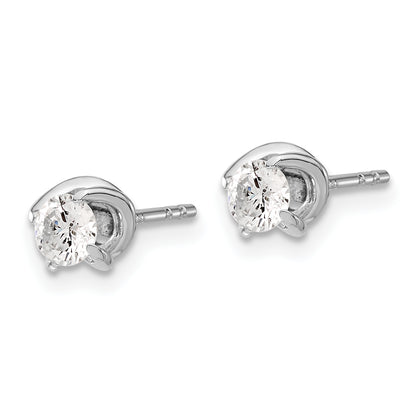 14k White Gold 1/2 Ct. Lab Grown Diamond VS/SI+ G+ Stud Post Earrings