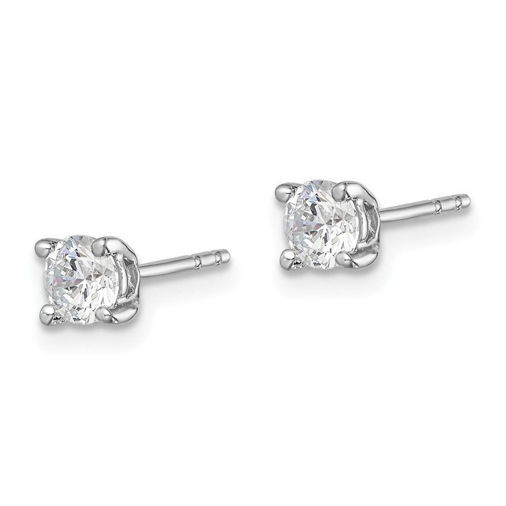 14k White Gold 1/2 Ct. Lab Grown Diamond VS/SI+ G+ Post Earrings