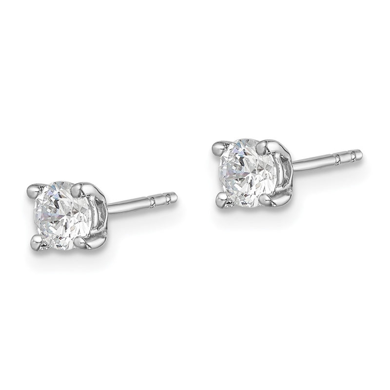 14k White Gold 1/2 Ct. Lab Grown Diamond VS/SI+ G+ Post Earrings