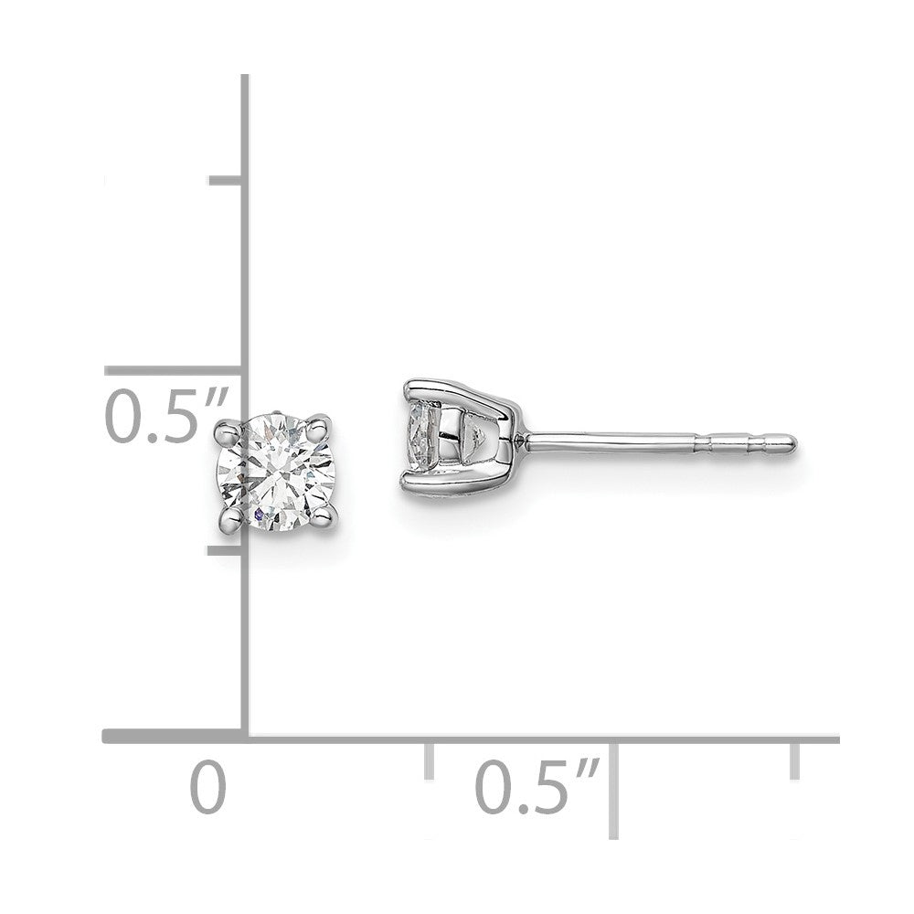 14k White Gold 1/2 Ct. Lab Grown Diamond VS/SI+ G+ Post Earrings