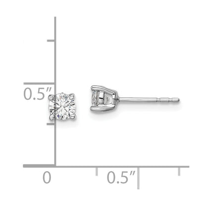 14k White Gold 1/2 Ct. Lab Grown Diamond VS/SI+ G+ Post Earrings