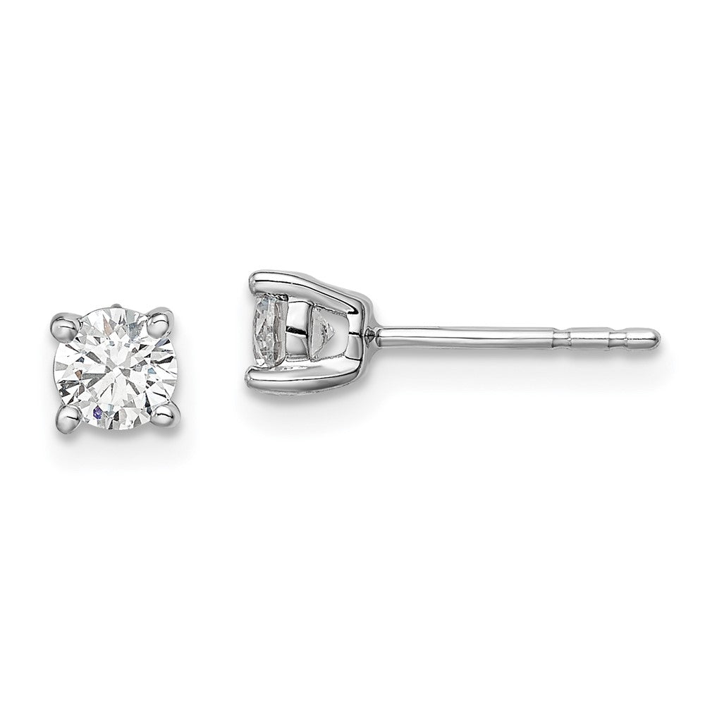 14k White Gold 1/2 Ct. Lab Grown Diamond VS/SI+ G+ Post Earrings