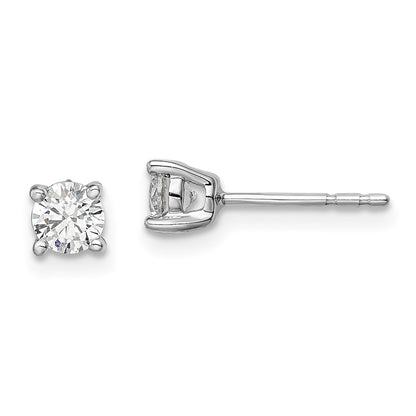14k White Gold 1/2 Ct. Lab Grown Diamond VS/SI+ G+ Post Earrings