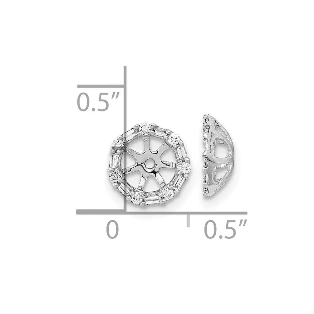 10K White Gold Diamond Earring Jackets