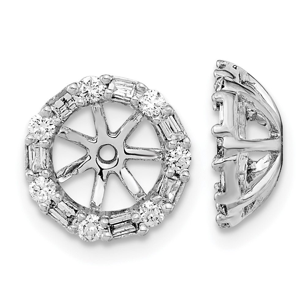 10K White Gold Diamond Earring Jackets