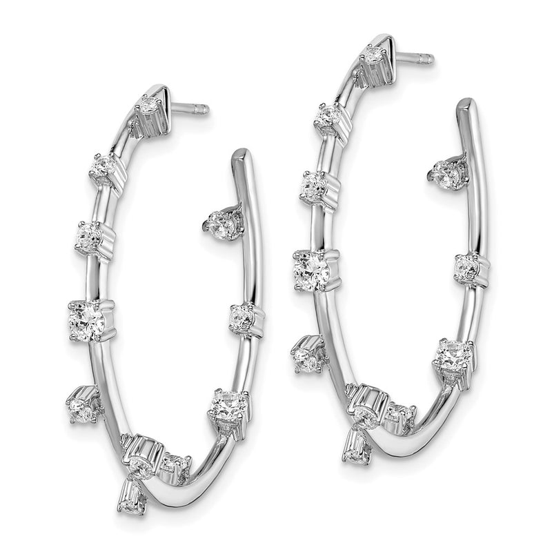 14K White Gold True Origin 1 Carat Lab Grown Diamond Vs Def Post Hoop Earrings