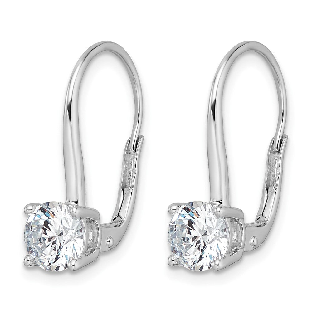 14K White Gold True Origin 2 Carat Lab Grown Diamond Vs Def Leverback Solitaire Earrings